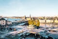 Elevated View of Stockholm Cityscape, Sweden Royalty Free Stock Photo