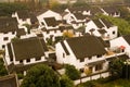 Elevated view of traditional houses in a residential neighborhood in Suzhou