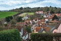 Elevated views across Kersey village