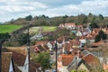 Elevated views across Kersey village