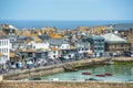 Elevated views of the popular seaside resort of St. Ives