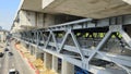 Elevated walkway between mass rapid transportation stations