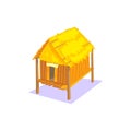 Elevated Wooden House Jungle Village Landscape Element