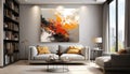 Elevating Interiors Large Abstract Paintings for Modern Living Room Designs