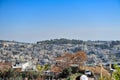 Elevation photograph of houses in Jerusalem, the capital city of Israel