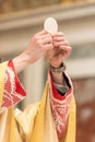 The Holy Bread in the rite of Eucharist Royalty Free Stock Photo