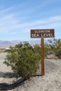 Elevation Sea Level Sign