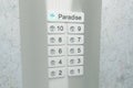 Elevator button to paradise Royalty Free Stock Photo