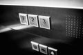 Elevator buttons in a mall Royalty Free Stock Photo