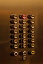 Elevator buttons with the number 20 enabled