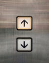 Elevator buttons for up and down with arrows. Royalty Free Stock Photo