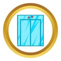 Elevator with closed door vector icon Royalty Free Stock Photo