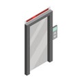 Elevator door icon, isometric 3d style