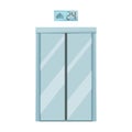 Elevator door vector icon.Cartoon vector icon isolated on white background elevator door . Royalty Free Stock Photo