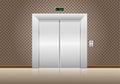 Elevator doors closed Royalty Free Stock Photo