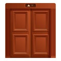 Elevator doors icon, cartoon style