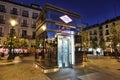 Elevator entrance to Metro station, Madrid