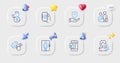 Elevator, Financial app and Mobile like line icons. For web app, printing. Vector