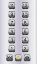 Elevator floor buttons. Control panel