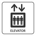 Elevator icon. Lift symbol