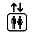 Elevator icon vector on white background