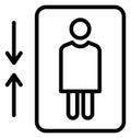 Elevator Isolated Vector icon that can be easily edit or modified. Royalty Free Stock Photo