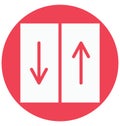 Elevator Isolated Vector icon that can be easily edit or modified. Elevator Isolated Vector icon that can be easily edit or modif Royalty Free Stock Photo
