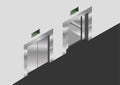 Elevator isometric design set