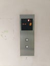 Elevator keypad with glowing button