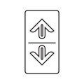 Elevator or lift buttons icon. Up and down elevator buttons. Vector illustration.