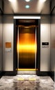 Elevator lift door entrance illustration Artificial Intelligence artwork generated