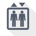 Elevator, lift flat design vector icon