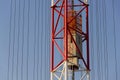 Elevator lift on radio transmitter tower Liblice, Czech republic Royalty Free Stock Photo