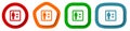 Elevator, lift vector icon set, flat design buttons on white background Royalty Free Stock Photo