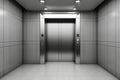 Elevator mockup background. Generate Ai Royalty Free Stock Photo