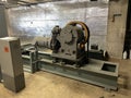 The elevator motor is in the control room. The motor has been used for a long time Royalty Free Stock Photo