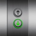 Elevator panel with a LED button