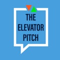 The elevator pitch design. Clipart image