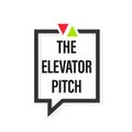 The elevator pitch design speech bubble icon
