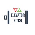 Elevator pitch icon. Clipart image