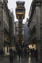 Elevator of Sant Justa Illuminated at night