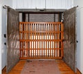 Elevator shaft with gate Royalty Free Stock Photo
