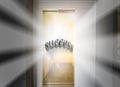 Elevator with succes Royalty Free Stock Photo