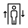 Elevator thin line vector icon