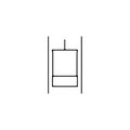 Elevator thin line icon. elevator linear outline icon