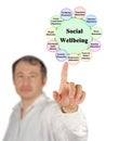 Components of Social Wellbeing Royalty Free Stock Photo