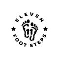 Eleven Foot Print Step Logo