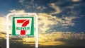 7-Eleven Logo 7-11 logo items and thousands of branches in Thailand that mok 7 Thailand Bangkok, Thailand 2019 October 31 Royalty Free Stock Photo