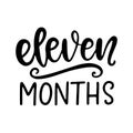 Eleven months baby shower. Newborn age marker