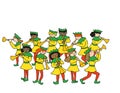 Eleven pipers piping ready to sing the 12 days of Christmas Royalty Free Stock Photo